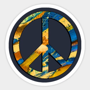 Peace Sign Paint Splatter Graphic Design Sticker